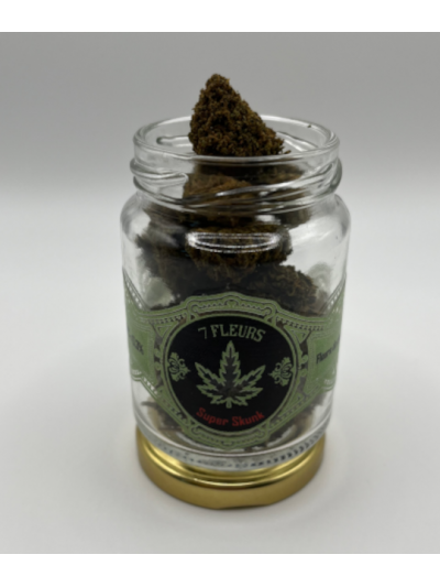 Fleur CBD Super Skunk 16,58% – Arômes terreux & sucrés – 7FLEURS